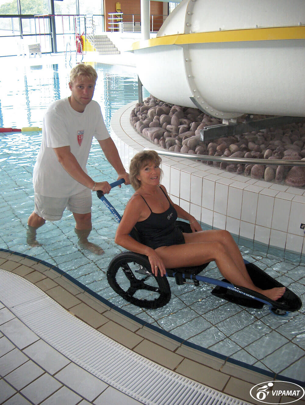 Hippocampe Piscina: Silla de ruedas para piscina, acceso a discapacitados